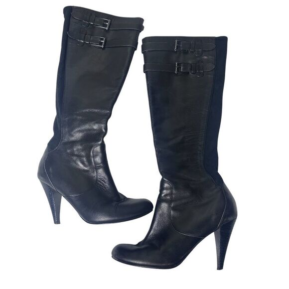 Cole Haan Nike Air Jalisa Smooth Leather knee high boot 8.5 b - Picture 1 of 7